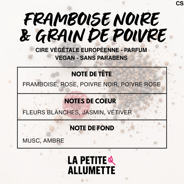 Dame de coeur - framboise noire & poivre